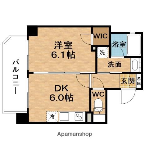 ESTEM PLAZA梅田イースト(1DK/9階)の間取り写真