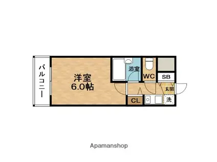 エスリード梅田新道第2(1K/11階)の間取り写真