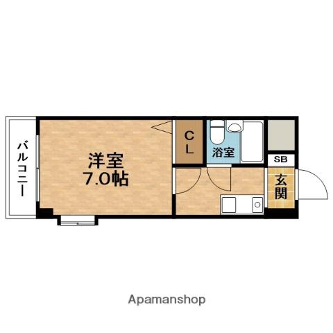 NORDENHEIGHM北(1K/3階)の間取り写真