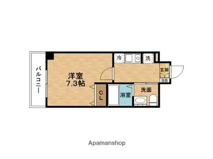 SEIWA PALACE堂島シティ(1K/9階)の間取り写真