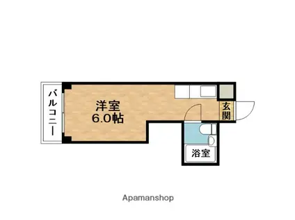 サンズ本庄公園(ワンルーム/3階)の間取り写真