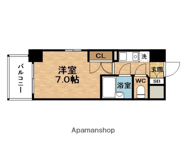RUNUPSQUARE北梅田シティ(1K/3階)の間取り写真
