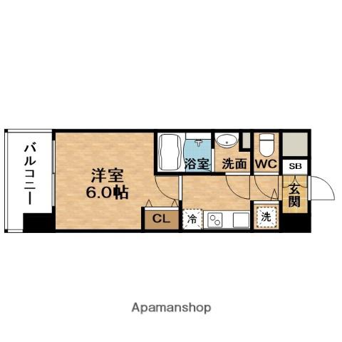 PRESSANCE梅田東ディアロ(1K/3階)の間取り写真