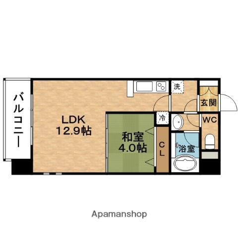 URBANEX福島(1LDK/4階)の間取り写真