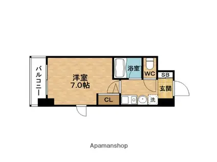 ESLEAD梅田西第3(1K/10階)の間取り写真