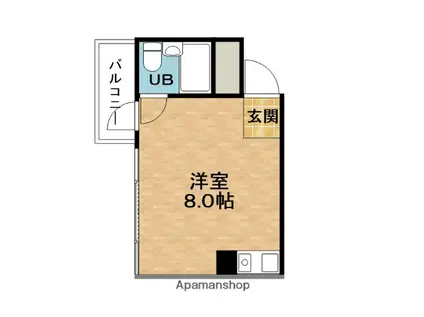 メゾンドゥレイナⅡ(ワンルーム/5階)の間取り写真