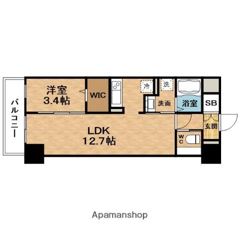 ラサンテ梅田北(1LDK/4階)の間取り写真