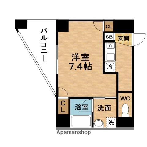 ウィンベル同心一丁目(1K/9階)の間取り写真