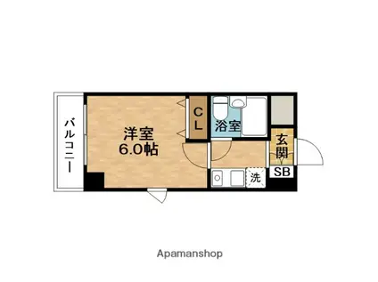 PRESSANCE天満(1K/11階)の間取り写真