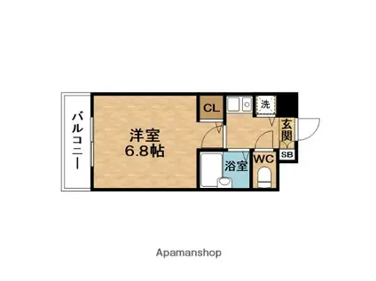 PRESSANCE同心アーバンステージ(1K/10階)の間取り写真