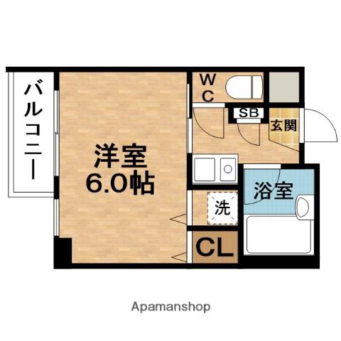 CEREZOコート梅田東(1K/6階)の間取り写真