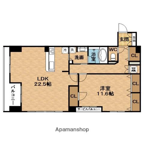 GLENパーク梅田北(1LDK/7階)の間取り写真