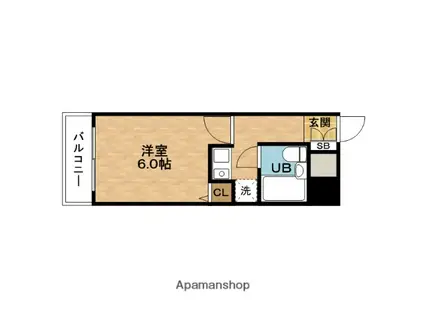 ESLEAD梅田西(1K/10階)の間取り写真