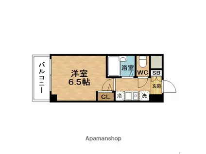 エスリード梅田東(1K/6階)の間取り写真