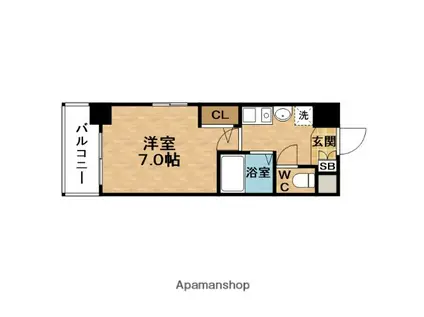 エスリード南森町駅前(1K/4階)の間取り写真