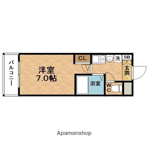 ESLEAD南森町駅前(1K/5階)の間取り写真