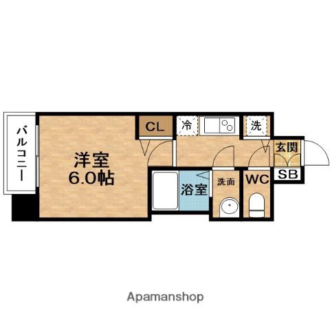 PRESSANCE梅田東アルファ(1K/6階)の間取り写真