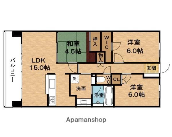 PARK HOMESノースゲートスクエア(3LDK/5階)の間取り写真