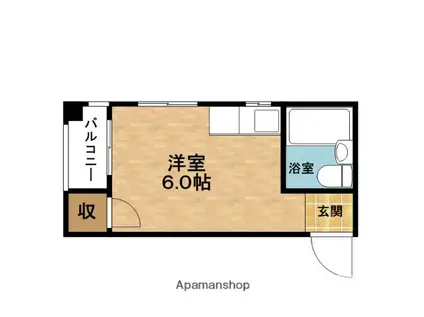 宝マンション(ワンルーム/1階)の間取り写真