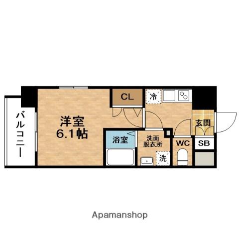 ESLEAD梅田グランノース(1K/3階)の間取り写真