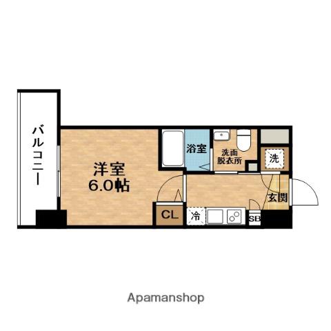ESLEAD梅田グランノース(1K/6階)の間取り写真