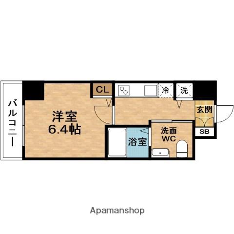 エイチエス梅田イースト(1K/13階)の間取り写真