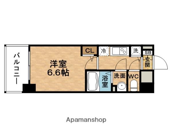 PRESSANCE梅田北オール(1K/5階)の間取り写真