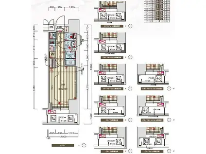 プレサンス谷町七丁目2(1K/14階)の間取り写真