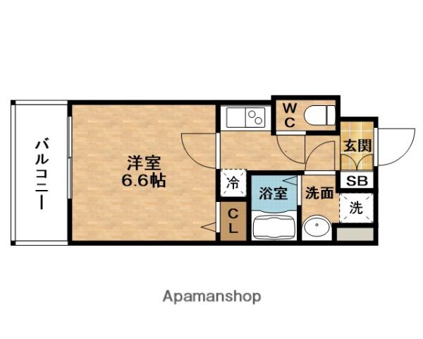 エス-RESIDENCE新大阪RIDENTE(1K/9階)の間取り写真