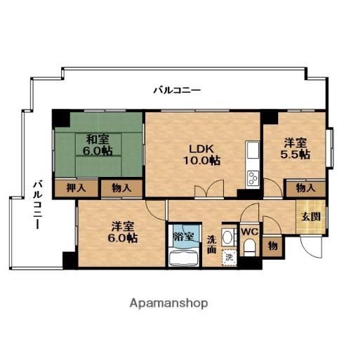 MAISONエルミタージュ(3LDK/2階)の間取り写真