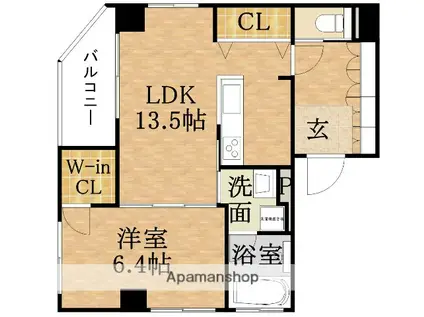 グレース梅田東(1LDK/4階)の間取り写真