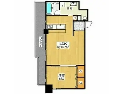 PHOENIX緑地公園(1LDK/3階)の間取り写真