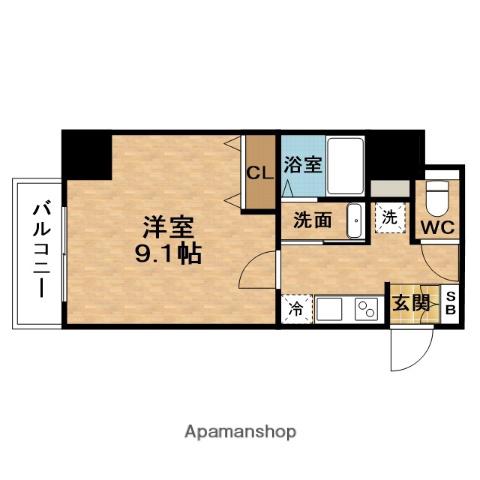 エムエスアール梅田イースト(1K/12階)の間取り写真