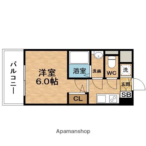 ESLEAD大阪梅田リュクス(1K/8階)の間取り写真