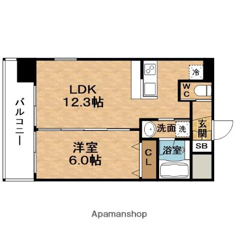 PREGIO海老江(1LDK/8階)の間取り写真