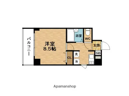 URBANEX野田(1K/7階)の間取り写真