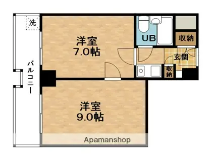 センチュリーパークユニ東梅田(2K/15階)の間取り写真