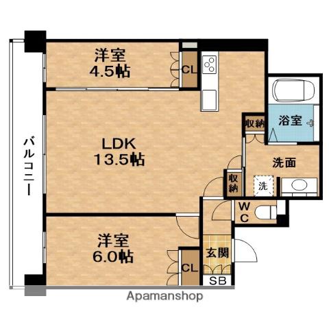 PREMIST梅田ノース(2LDK/10階)の間取り写真