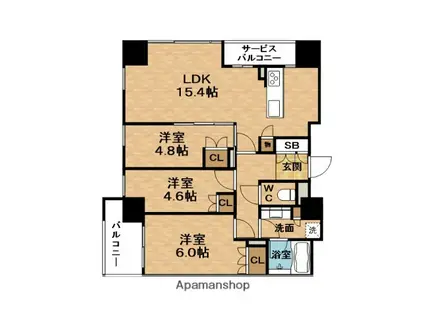 PREMIST梅田ノース(3LDK/5階)の間取り写真