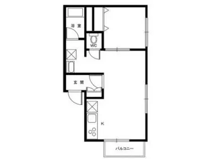 MIOR(1LDK/1階)の間取り写真