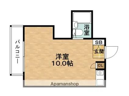 新納ビル(ワンルーム/5階)の間取り写真