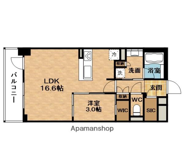 FINEレジデンス福島海老江(1LDK/15階)の間取り写真