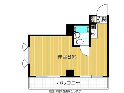 オラシオン山手(ワンルーム/4階)の間取り写真