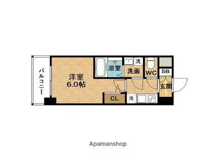 ESLEAD新大阪ザ・プレミアイースト(1K/11階)の間取り写真