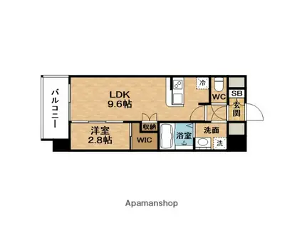 PRESSANCE NEO上新庄PRIMECRUIS(1LDK/10階)の間取り写真