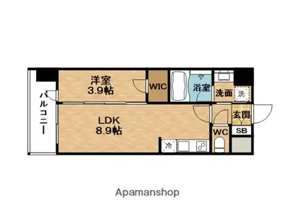 SPLENDIDEライズ新大阪ノース(1LDK/2階)の間取り写真