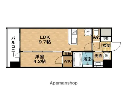 SPLENDIDEライズ新大阪ノース(1LDK/12階)の間取り写真