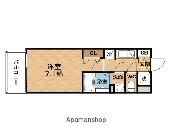 エス-RESIDENCE大和田ALINE(1K/8階)の間取り写真
