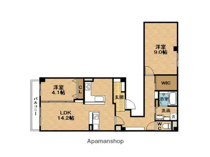 RETUMEKITA(2LDK/1階)の間取り写真