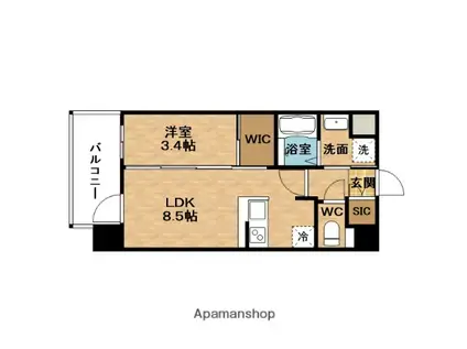ESTEM COURT新大阪XVIパルス(1LDK/4階)の間取り写真
